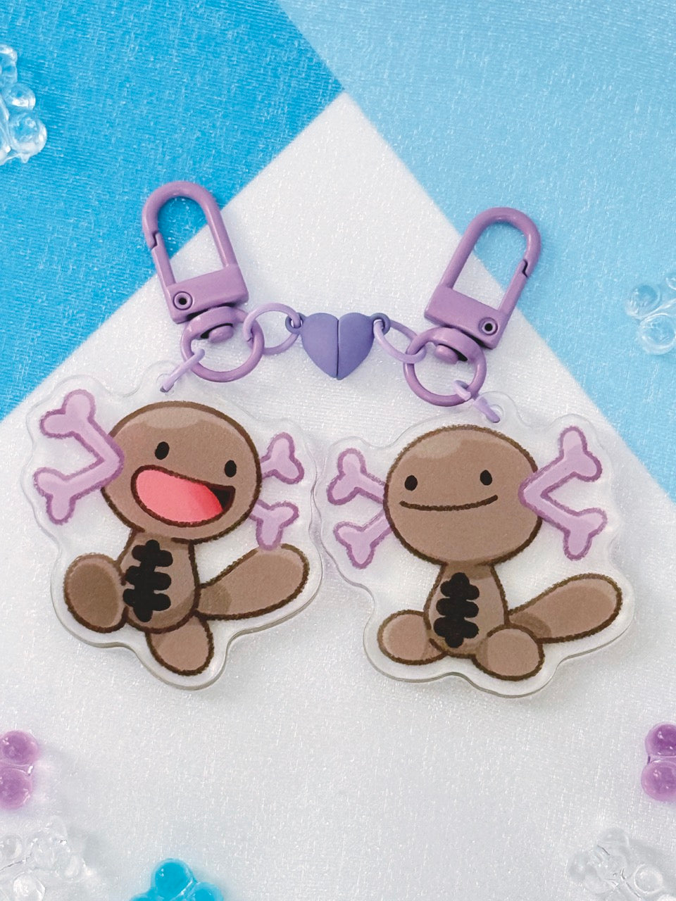 Wooper Heart Magnet Charms